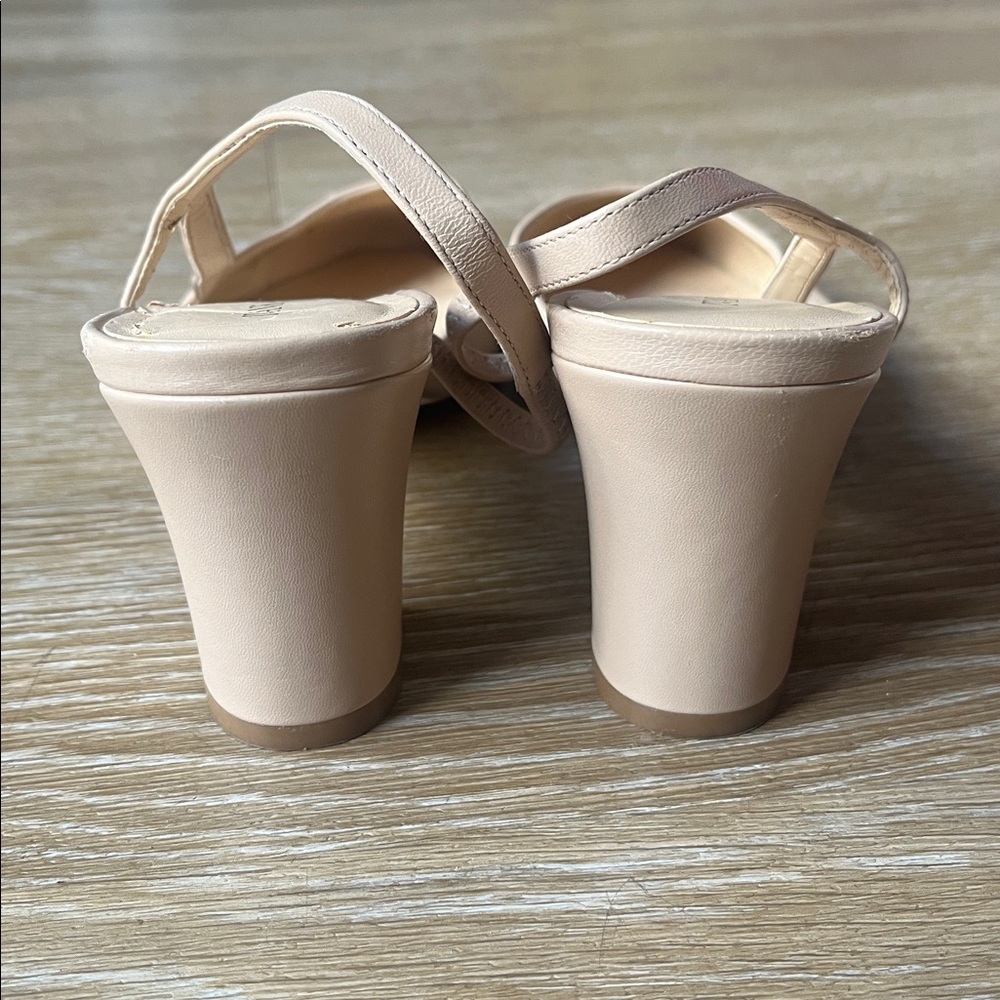 Ivanka Trump Liah Cap Toe Slingback Nude Block Heels sz 8 - Picture 10 of 14